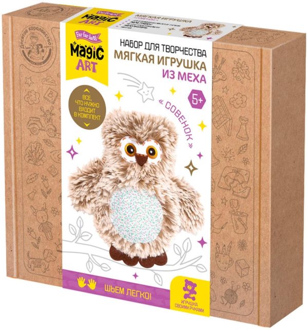 102957.jpg Набор для творчества.Мягкая игрушка из меха 'Совенок'
