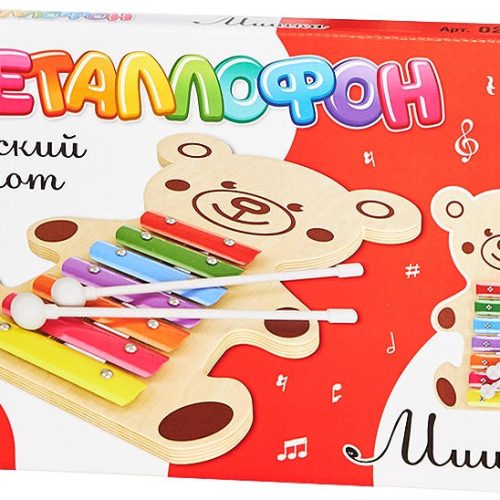 103378.jpg Металлофон детский 'Мишка' 7 нот