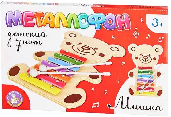 Металлофон детский 'Мишка' 7 нот