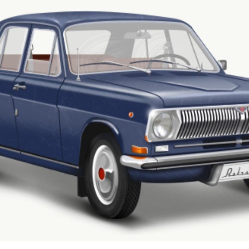 Машина металл ГАЗ-2401 ВОЛГА длина 12 см, двери, темно-синий