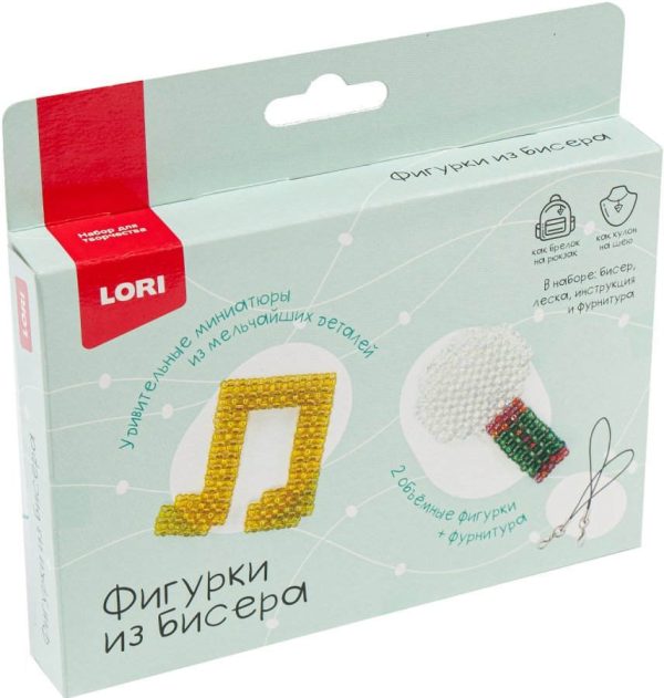Фигурки из бисера. Брелоки 'Нота, микрофон'