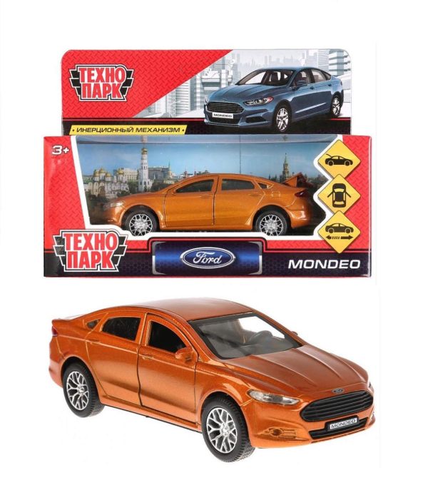 Машина металл Ford Mondeo золотой 12см 270430