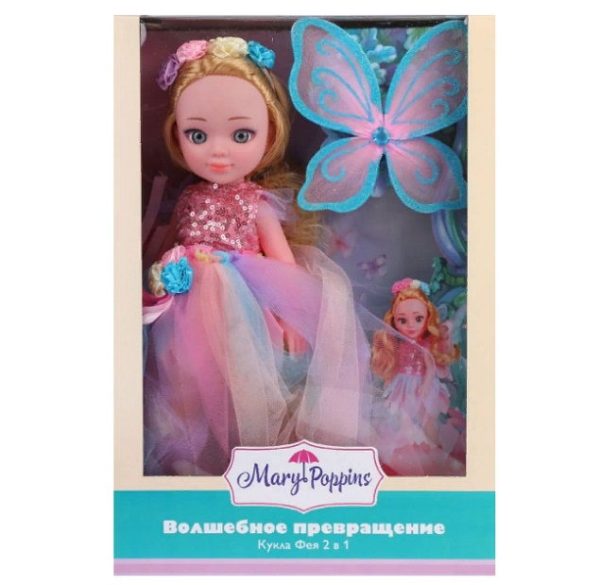 109998.jpg Кукла 2в1 'Фея цветов' 31 см Волшебное превращение