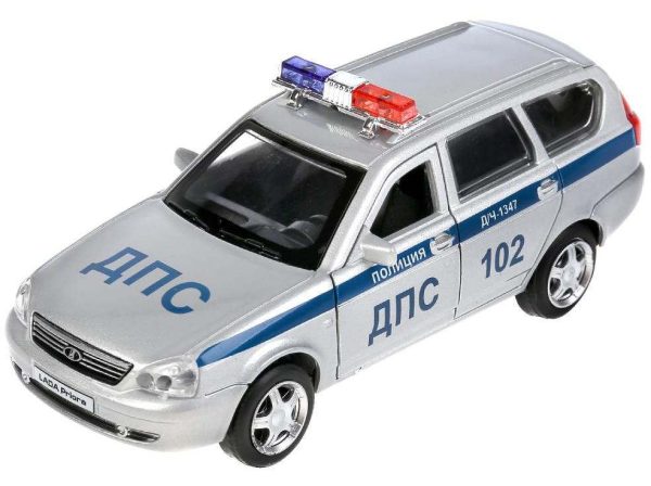 Машина 'Lada Priora Полиция' 12 см металлическая свет звук