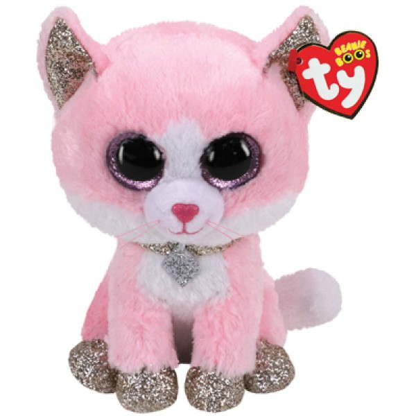 Мягкая игрушка Амая кошка розовая 15 см TY