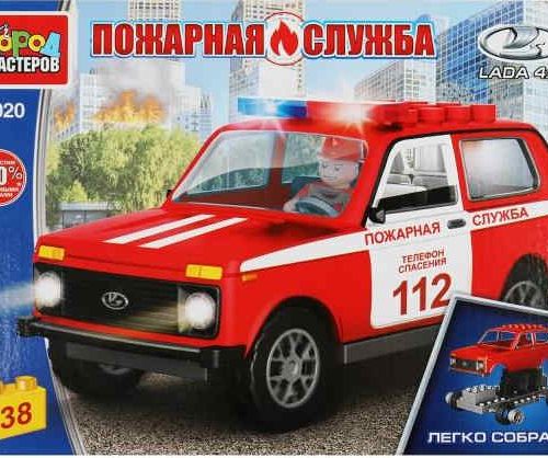 146122.jpg Конструктор LADA 4х4:ПОЖАРНАЯ СЛУЖБА, 38 дет. (легко собрать