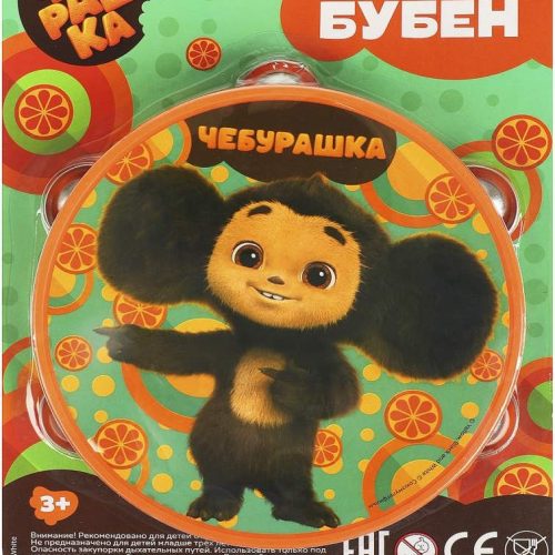 166964.jpg Бубен Чебурашка блист.20,4*28*4см ИГРАЕМ ВМЕСТЕ