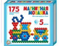 Мозаика магнитная шестигранная 175 фишек 5 цветов