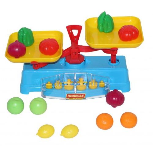 Игровой набор 'Весы'+набор продуктов 12 предметов (в сеточке
