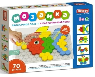 Мозаика с прозрачным полем 70 фишек (в коробке)