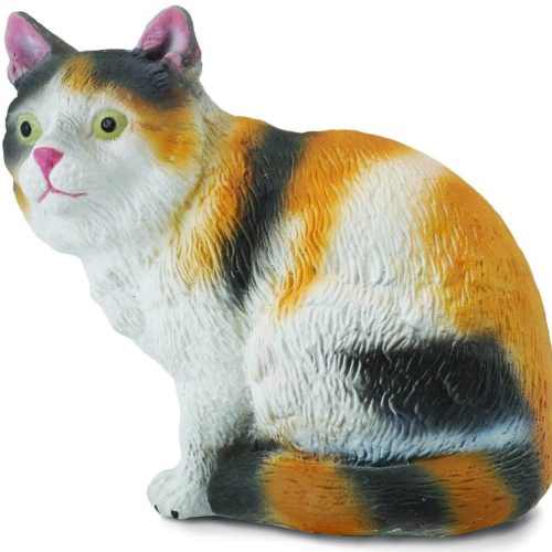 Кошка трехцветная сидячая,S