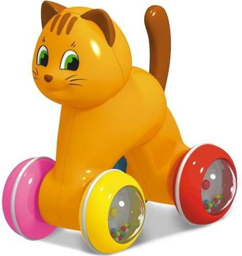 Игрушка-покатушка 'Котик' (картонный вкладыш)