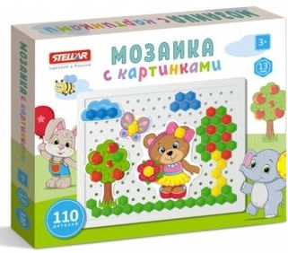 Мозаика с картинками 110 фишек (в коробке)