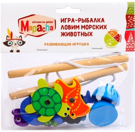 Развивающая игра-рыбалка 'Ловим морских животных'