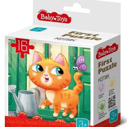 Пазл First Puzzle 'Котик' 16 элементов Baby Toys