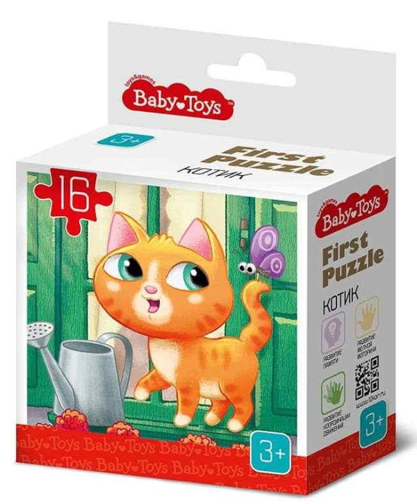 Пазл First Puzzle 'Котик' 16 элементов Baby Toys