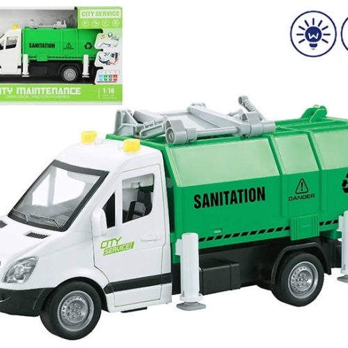 Спецтехника 1:16 инерционная SANITATION (свет,звук) с контей