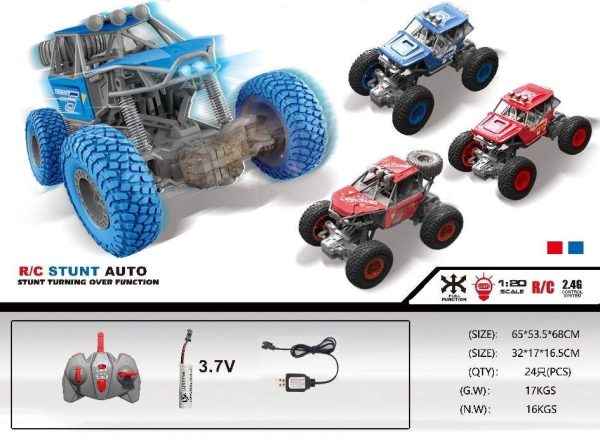 Машина Climbing Car THUNDER 1:20 на РУ (свет) в коробке